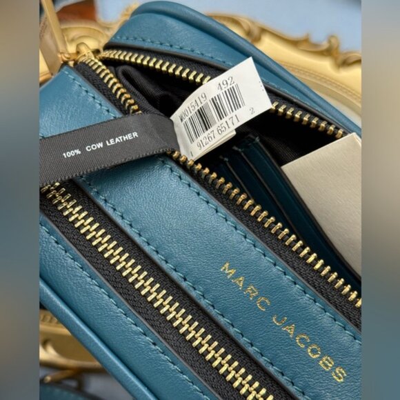 🆕 MARC JACOBS 🧿 NWT The Quilted Softshot 21 Cross Body Bag, Blue - Picture 11 of 16